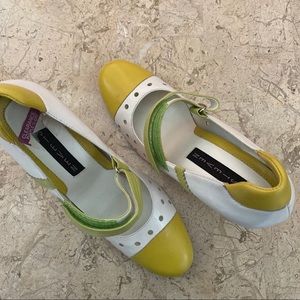 Leather Pump High Heel Color Block Pump by Steven